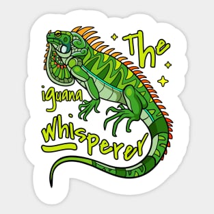 The Iguana Whisperer Funny Iguana Lizard Pun Zentangle Art Color Sticker